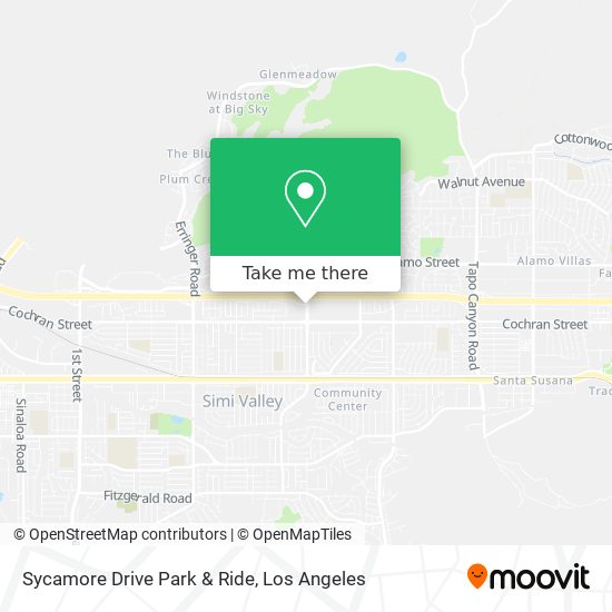 Sycamore Drive Park & Ride map