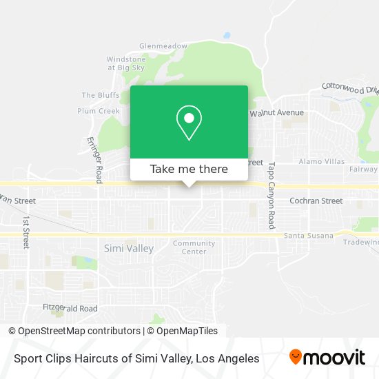 Sport Clips Haircuts of Simi Valley map