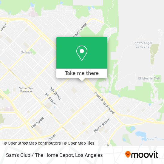 Mapa de Sam's Club / The Home Depot