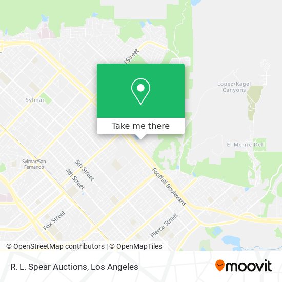 R. L. Spear Auctions map