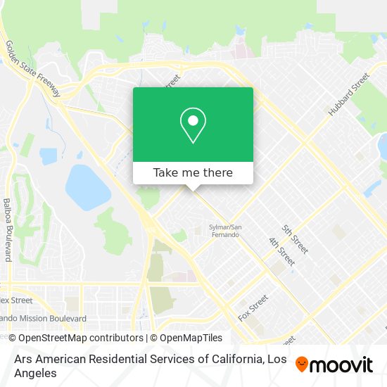 Ars American Residential Services of California map