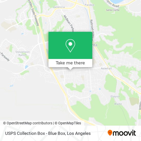 Mapa de USPS Collection Box - Blue Box