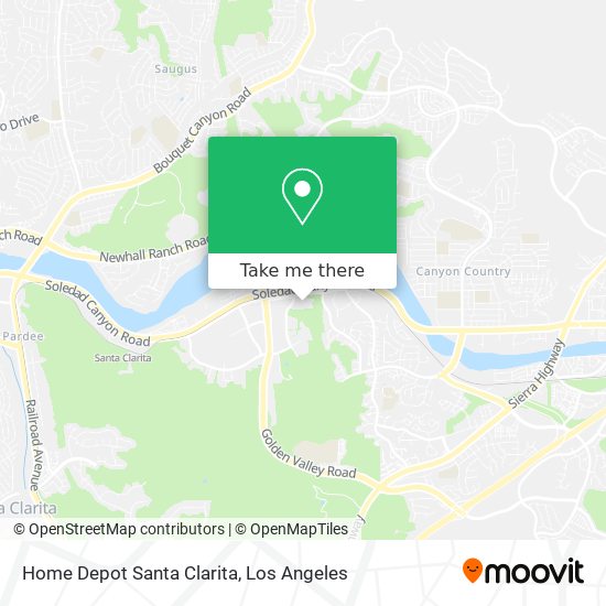 Mapa de Home Depot Santa Clarita