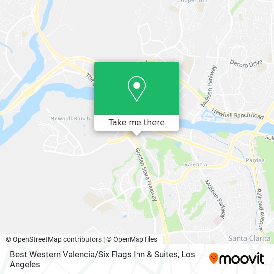 Best Western Valencia / Six Flags Inn & Suites map
