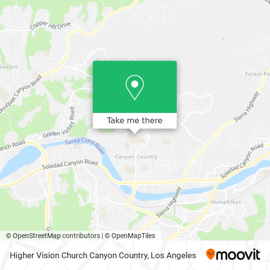 Higher Vision Church Canyon Country map