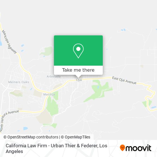 California Law Firm - Urban Thier & Federer map
