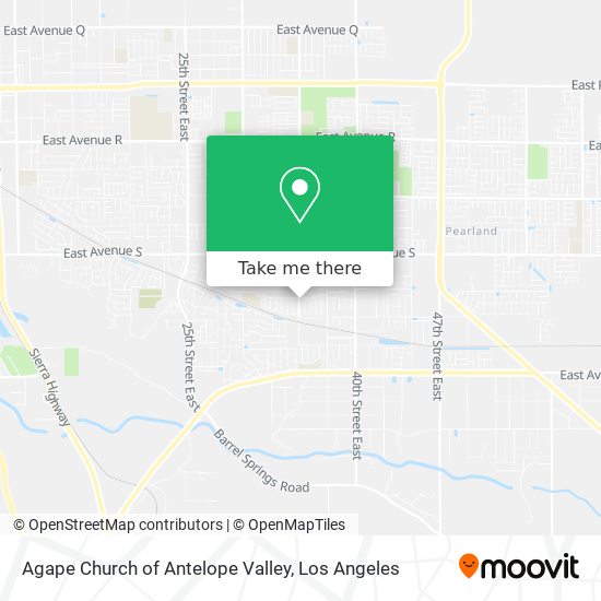 Agape Church of Antelope Valley map
