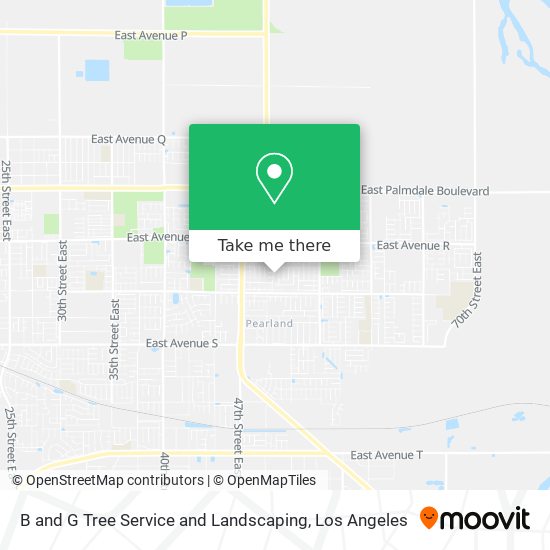 B and G Tree Service and Landscaping map