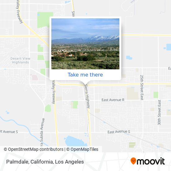 Palmdale, California map