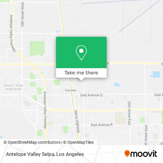 Antelope Valley Selpa map