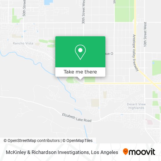 McKinley & Richardson Investigations map