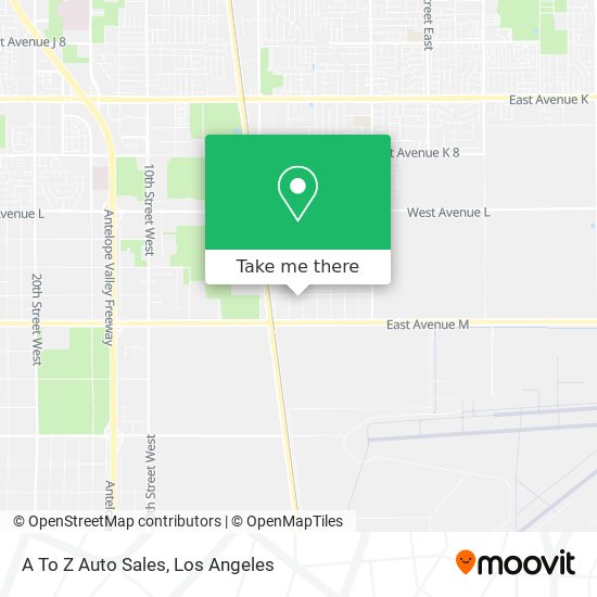 A To Z Auto Sales map