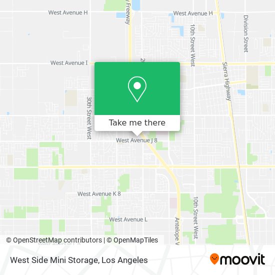 Mapa de West Side Mini Storage