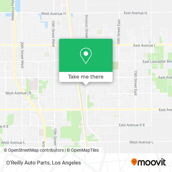 O'Reilly Auto Parts map