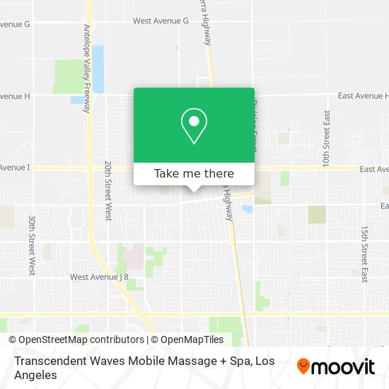 Mapa de Transcendent Waves Mobile Massage + Spa