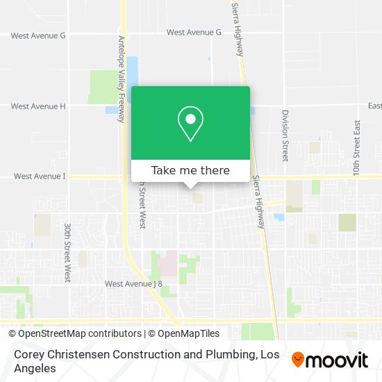 Corey Christensen Construction and Plumbing map