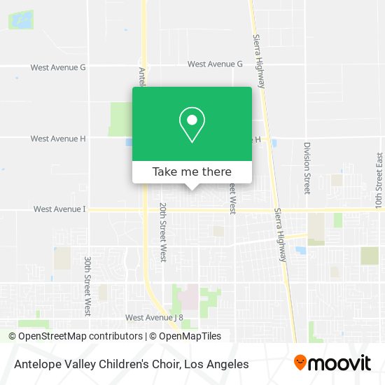 Antelope Valley Children's Choir map