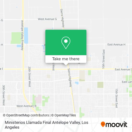 Ministerios Llamada Final Antelope Valley map