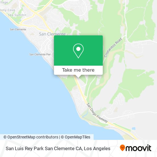 San Luis Rey Park San Clemente CA map