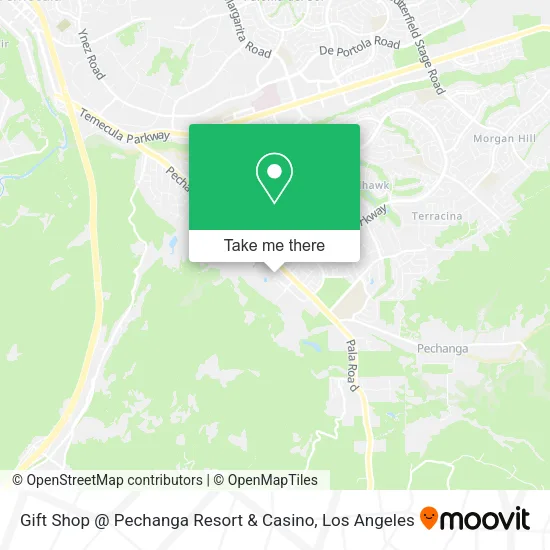 Mapa de Gift Shop @ Pechanga Resort & Casino