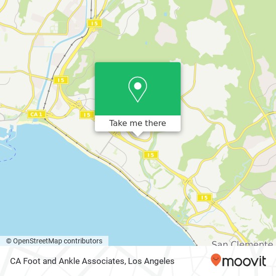 Mapa de CA Foot and Ankle Associates