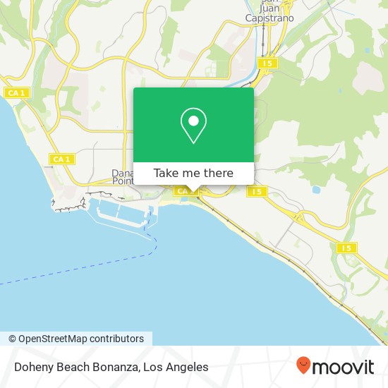 Doheny Beach Bonanza map