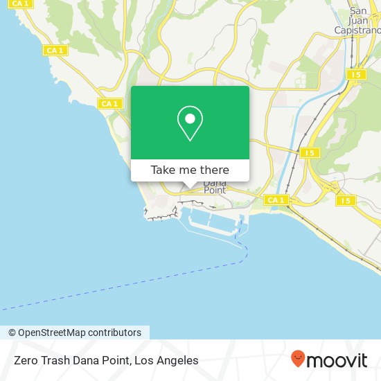 Mapa de Zero Trash Dana Point