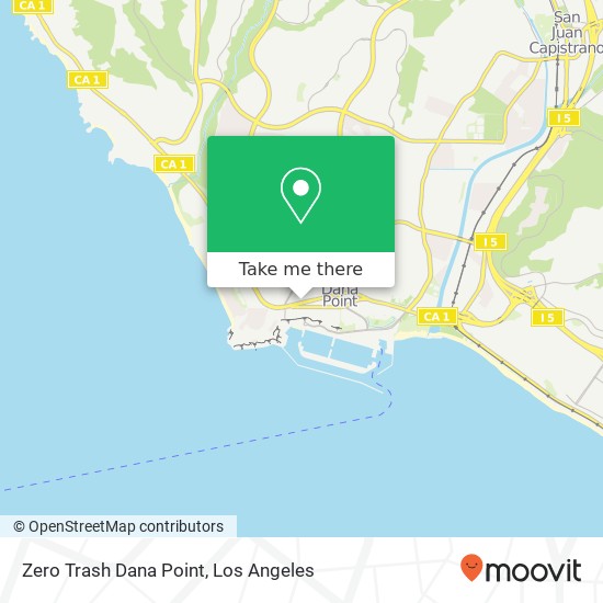 Zero Trash Dana Point map