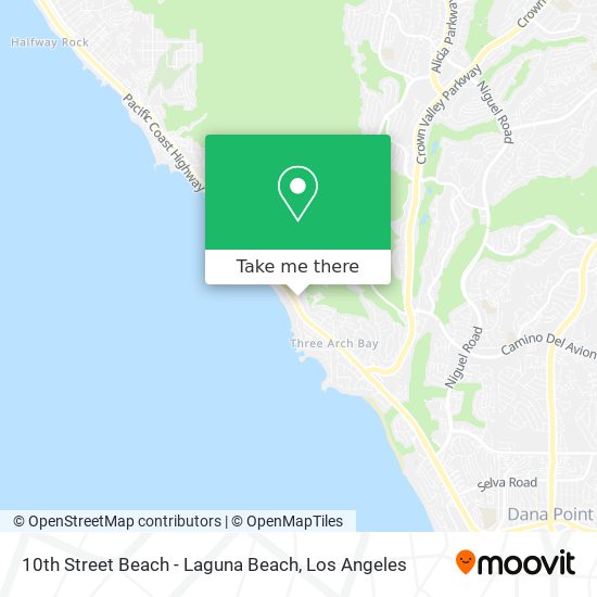 Mapa de 10th Street Beach - Laguna Beach