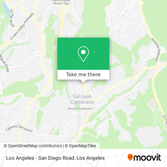 Los Angeles - San Diego Road map