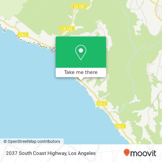 2037 South Coast Highway map