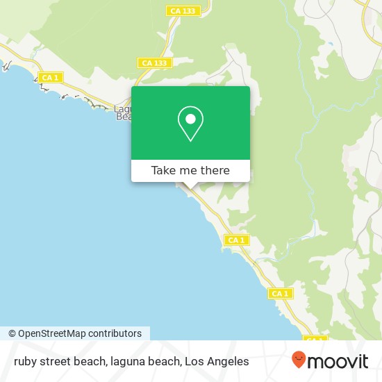 Mapa de ruby street beach, laguna beach