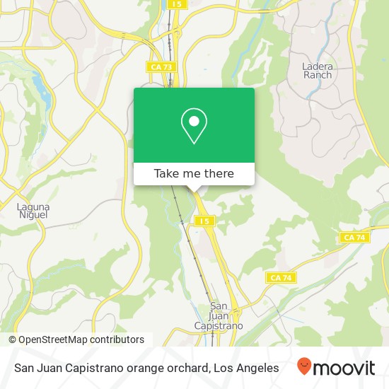 Mapa de San Juan Capistrano orange orchard