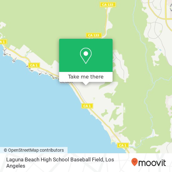 Mapa de Laguna Beach High School Baseball Field