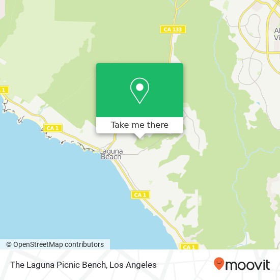 The Laguna Picnic Bench map