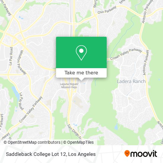 Mapa de Saddleback College Lot 12