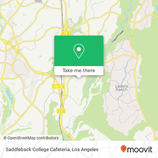 Saddleback College Cafeteria map