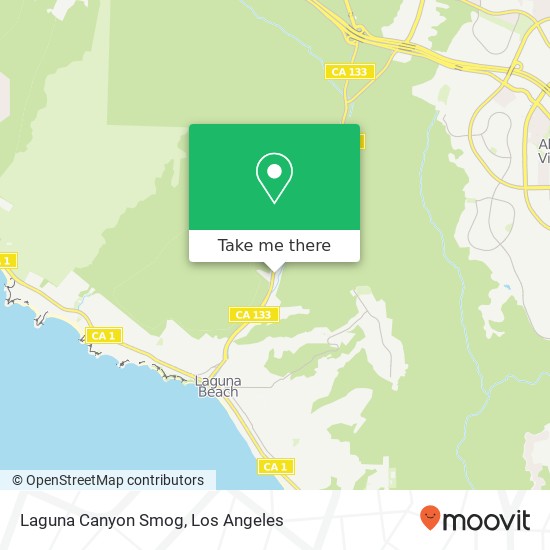 Mapa de Laguna Canyon Smog
