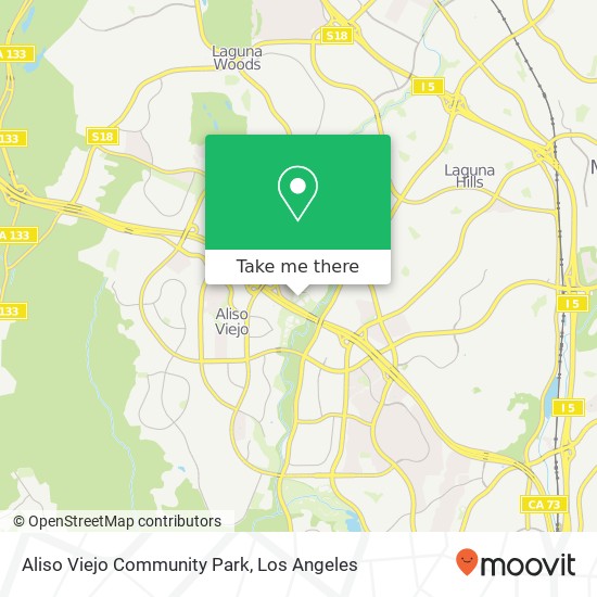 Aliso Viejo Community Park map