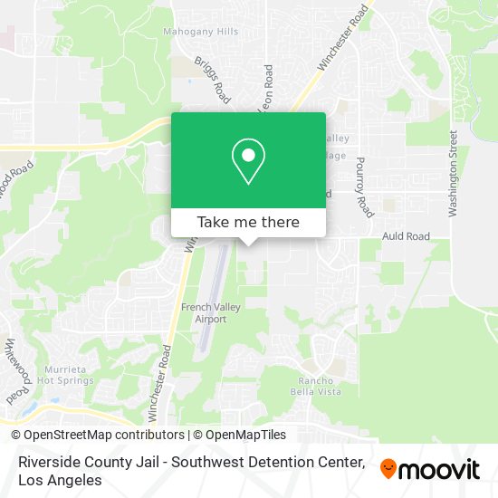 Mapa de Riverside County Jail - Southwest Detention Center