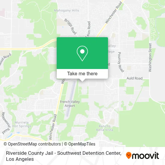 Riverside County Jail - Southwest Detention Center map