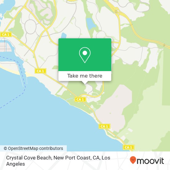Crystal Cove Beach, New Port Coast, CA map