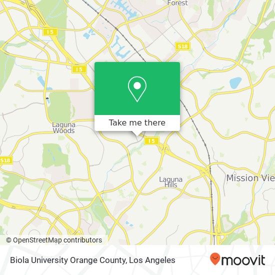 Biola University Orange County map