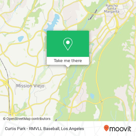 Mapa de Curtis Park - RMVLL Baseball