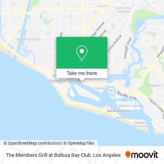 The Members Grill at Balboa Bay Club map