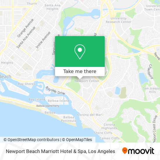 Mapa de Newport Beach Marriott Hotel & Spa