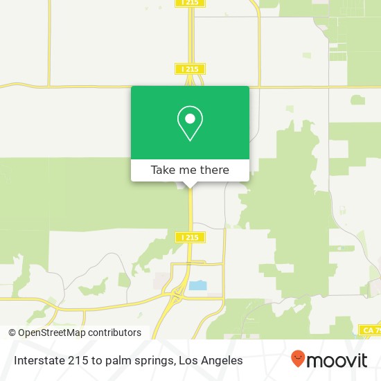 Mapa de Interstate 215 to palm springs