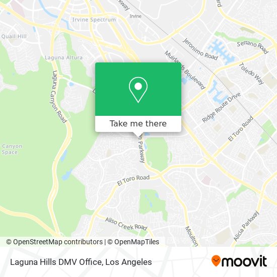 Laguna Hills DMV Office map