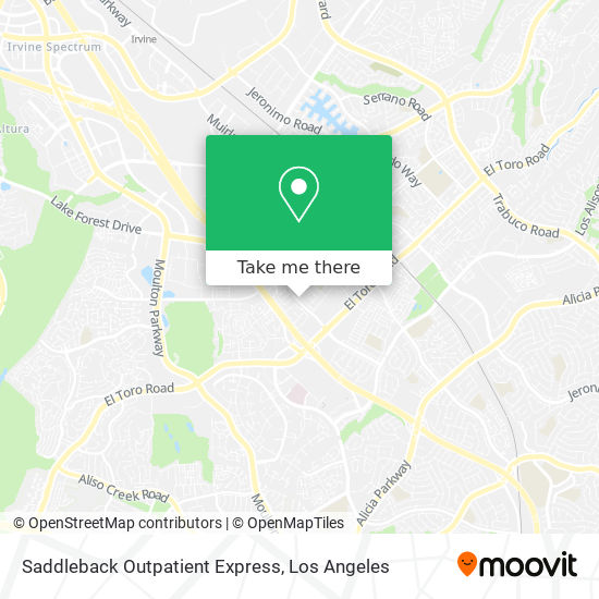 Saddleback Outpatient Express map