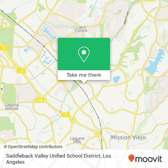 Mapa de Saddleback Valley Unified School District